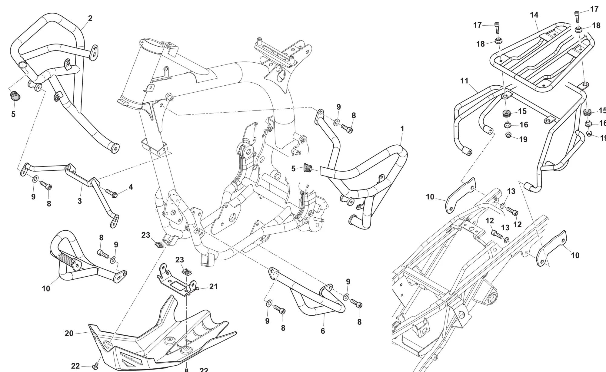 Sturzbügel - Kofferträger