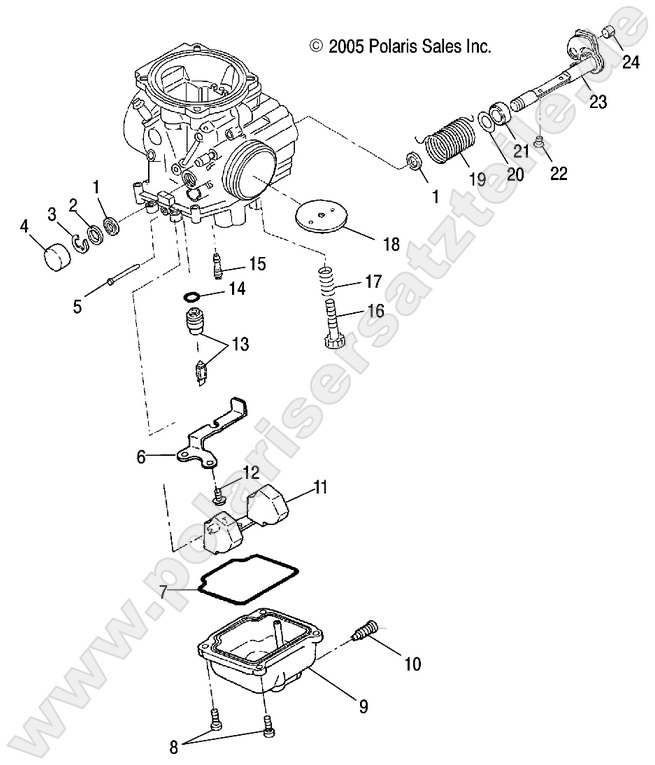 ENGINE, CARBURETOR LOWER
