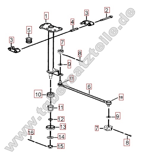 Lenksäule - Spurstange