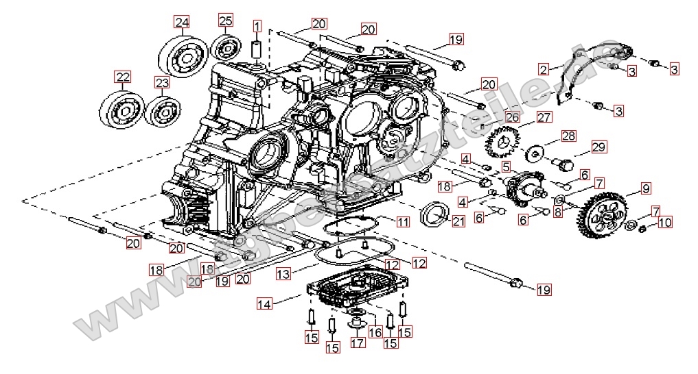 Motorgehäuse rechts