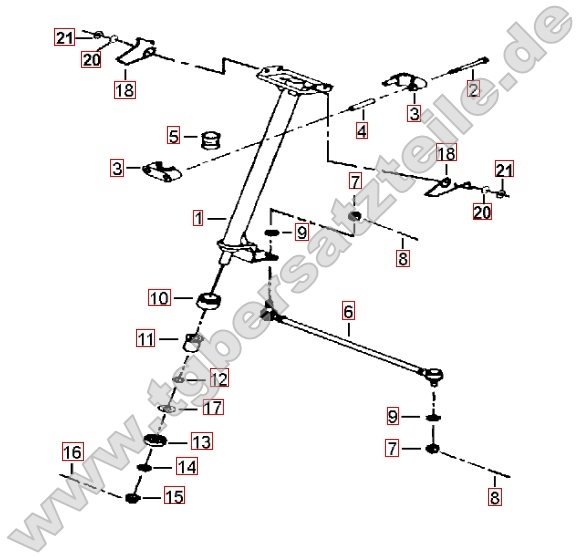 Lenksäule - Spurstange