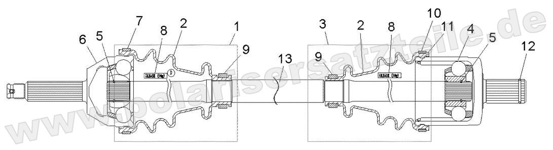 DRIVE TRAIN, FRONT DRIVE SHAFT