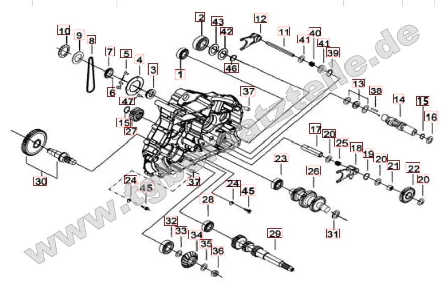 Motorgehäuse links 2 Motorgehäuse links 2