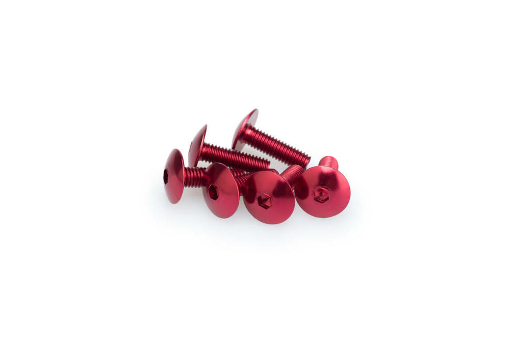 PUIG SCHRAUBEN-KIT (KUPPELFÖRMIG) M6X20MM. ROT - 0657R
