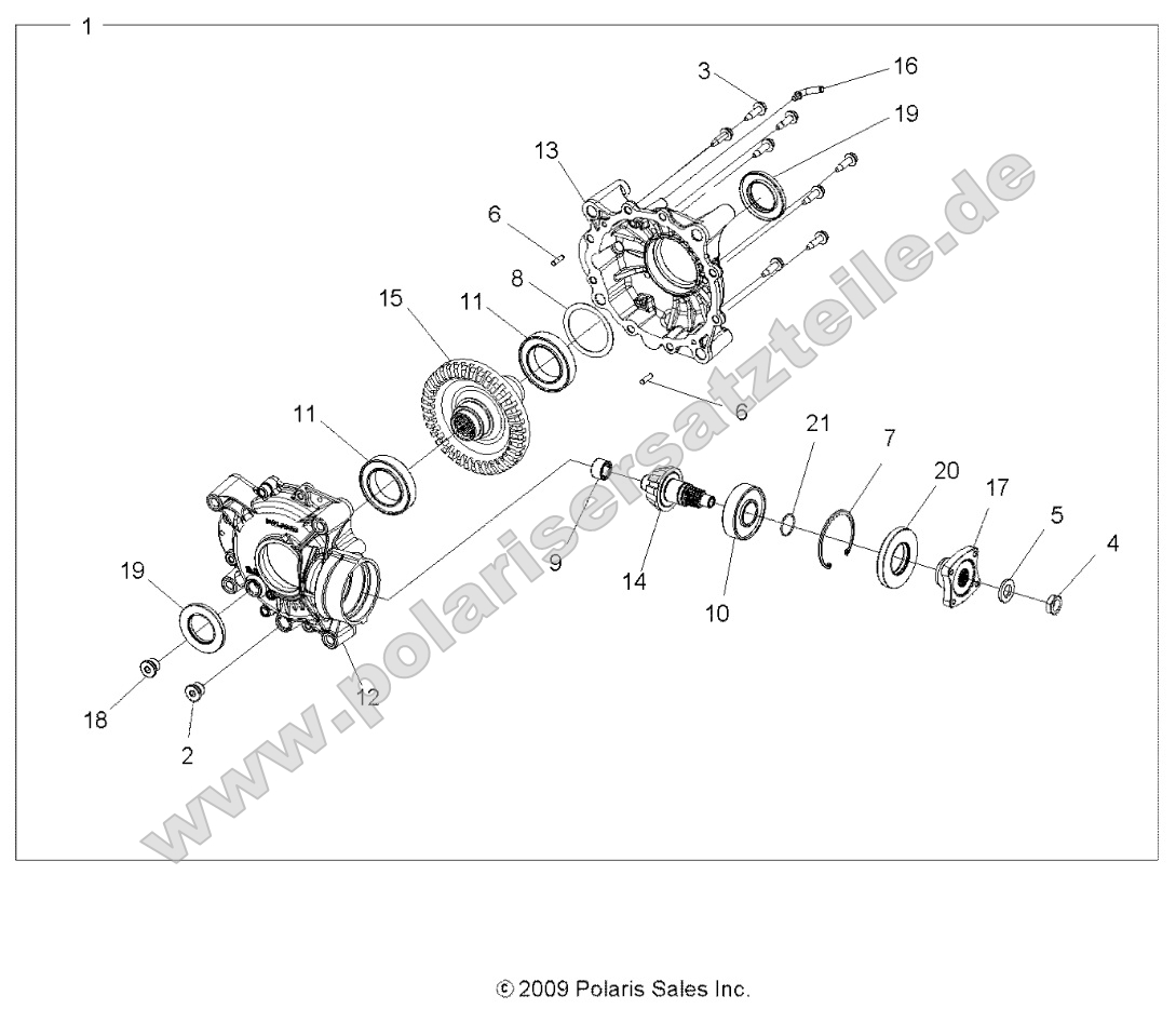 Drive Train, Rear Gearcase Internals Drive Train, Rear Gearcase Internals