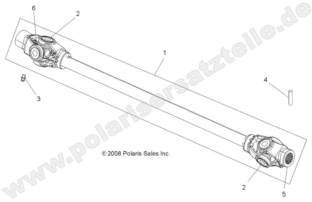 DRIVE TRAIN, PROP SHAFT, FRONT (Built 11/23/10 and After)