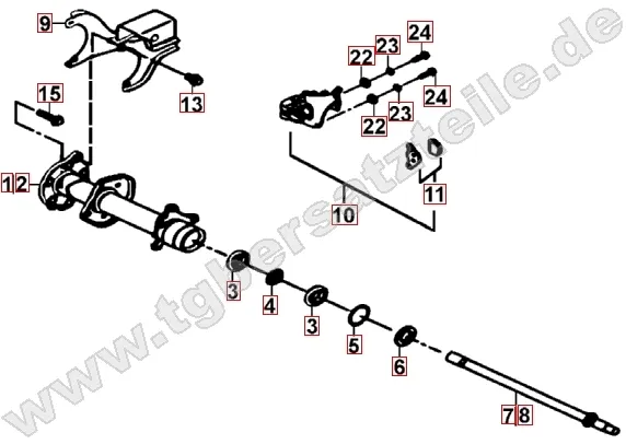 Hinterradachse Hinterradachse