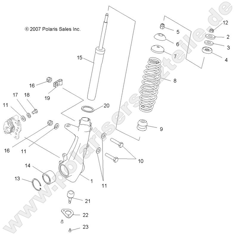 SUSPENSION, FRONT STRUT SUSPENSION, FRONT STRUT