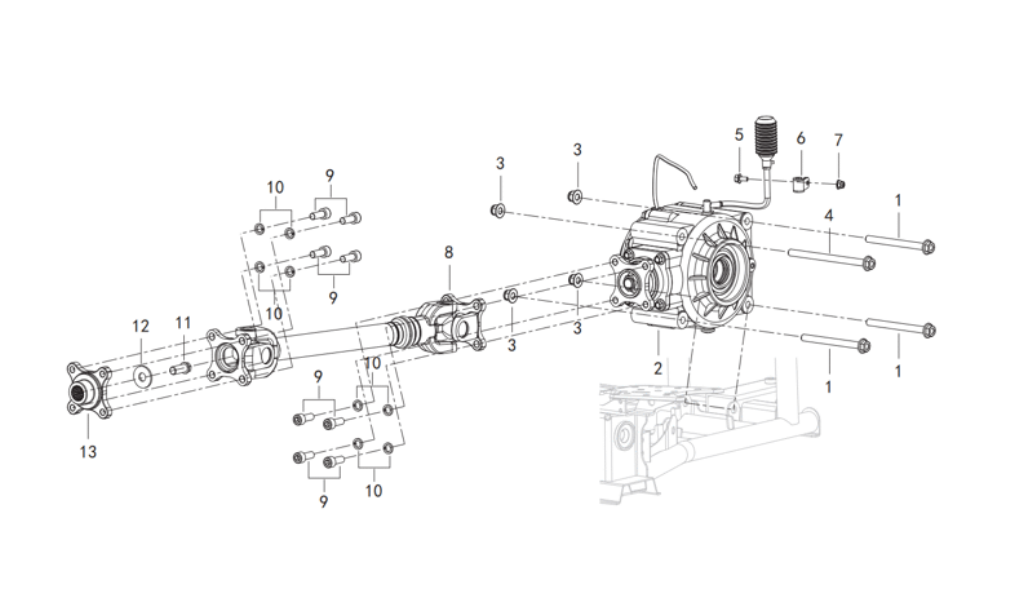 Differentialgetriebe hinten