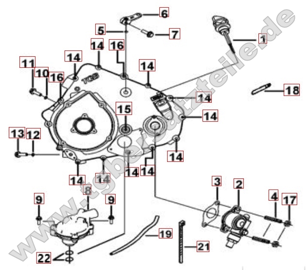 Motorgehäuseabdeckung 2