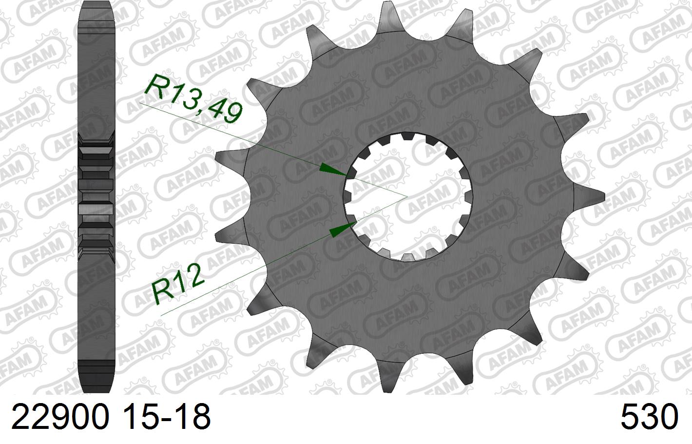 AFAM Ritzel / Kettenrad vorne - 530 - 22900