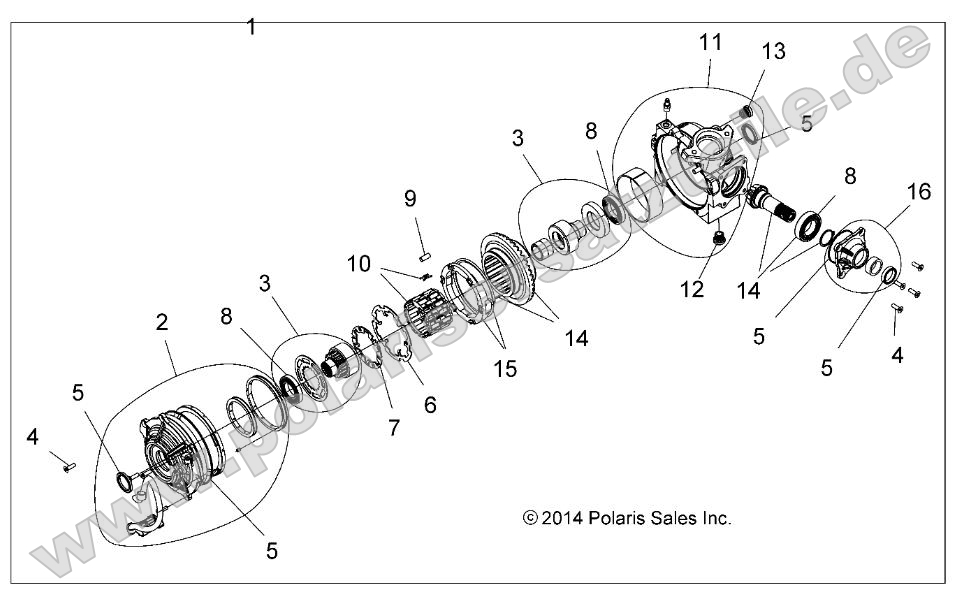 Drive Train, Front Gearcase Internals Drive Train, Front Gearcase Internals
