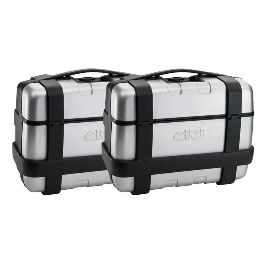 Givi_Monokey_Seitenkoffer_Set_Trekker_TRK33_mit_Alublende___je_33_Liter___silber_2 Givi Monokey Seitenkoffer Set Trekker TRK33 mit Alublende - je 33 Liter - silber