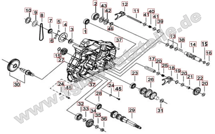 Motorgehäuse links 2 Motorgehäuse links 2