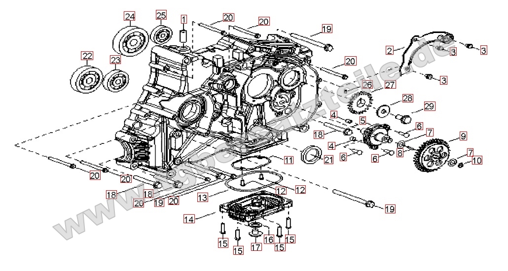Motorgehäuse rechts