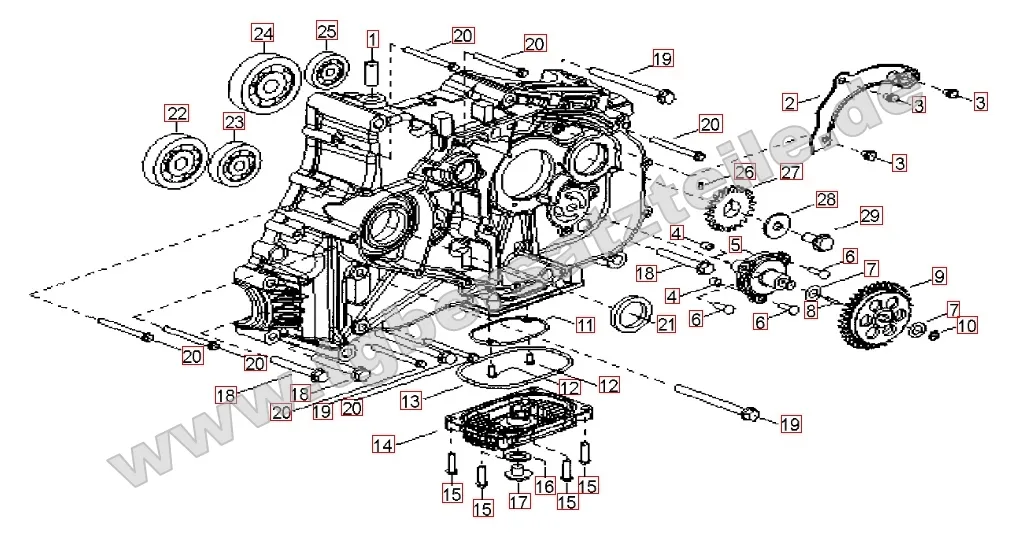 Motorgehäuse rechts Motorgehäuse rechts