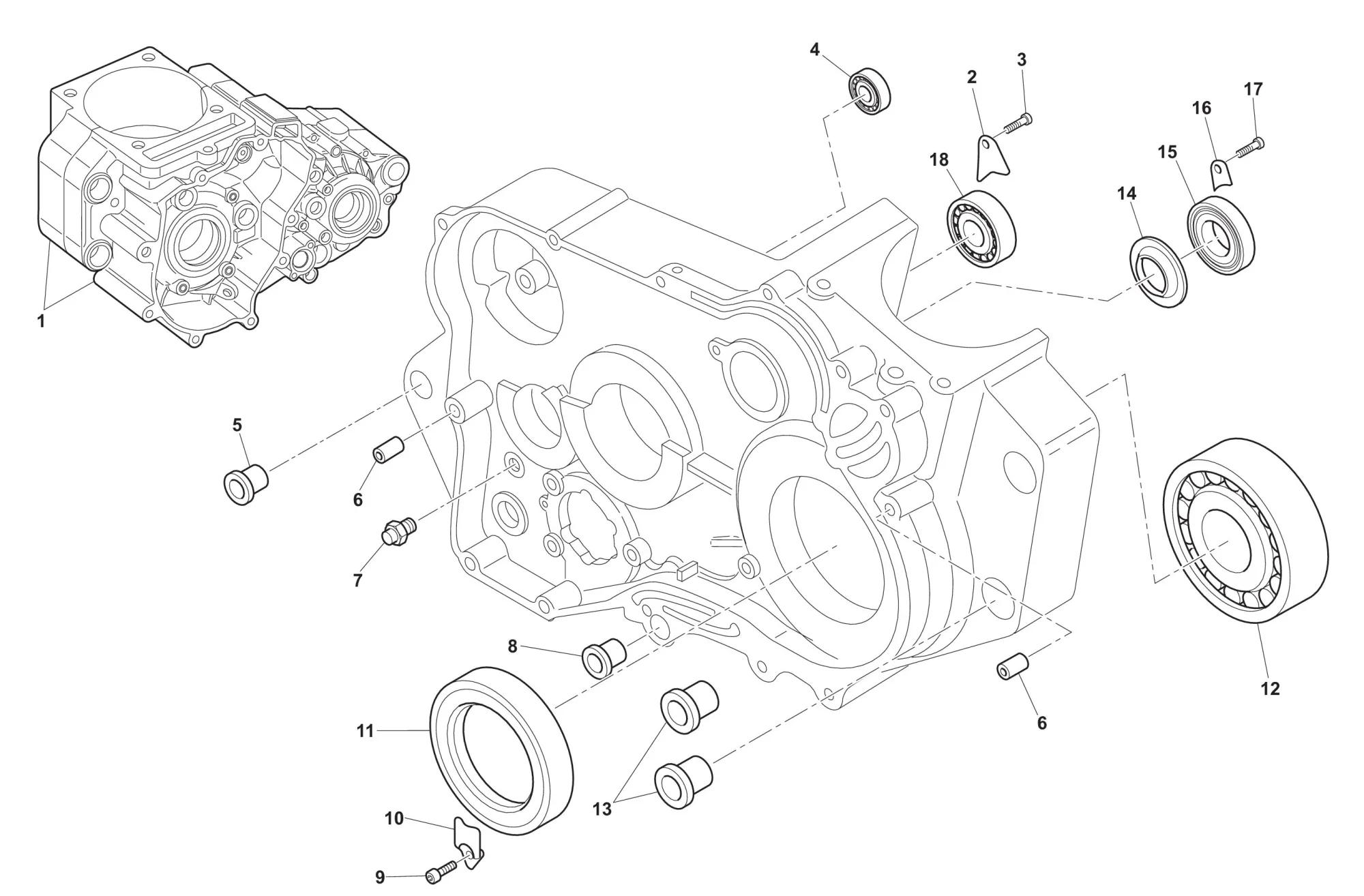 Motorgehäuse rechts Motorgehäuse rechts