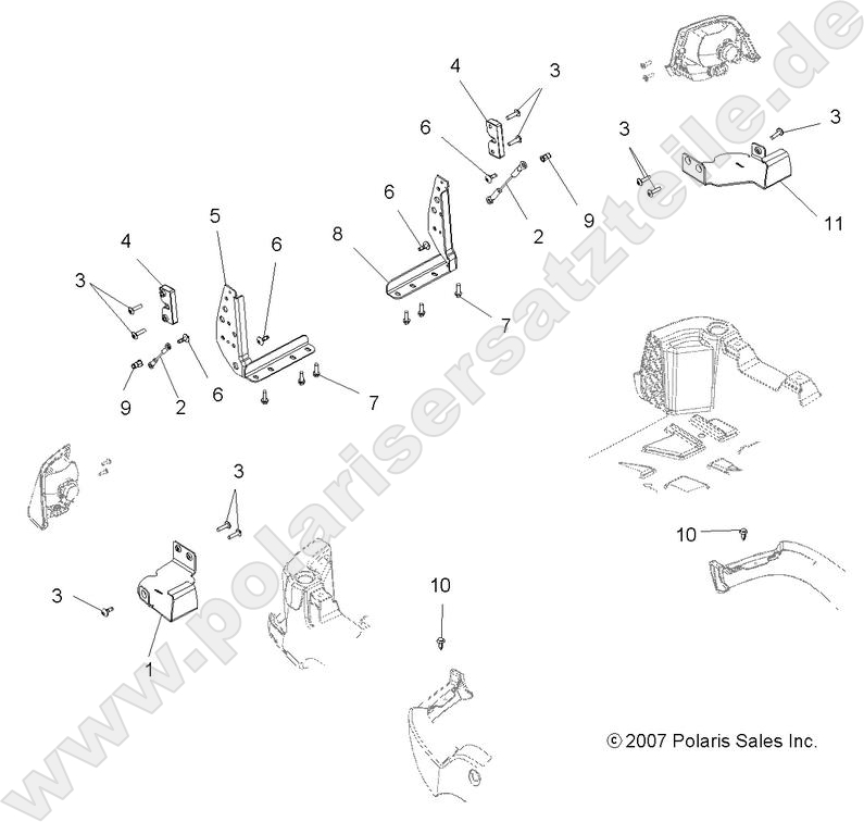BODY, TAILGATE BRACKETS