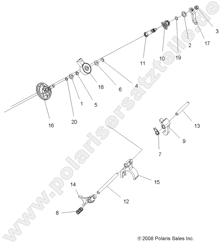 DRIVE TRAIN, MAIN GEARCASE SHIFT FORKS