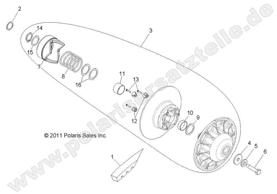DRIVE TRAIN, SECONDARY CLUTCH