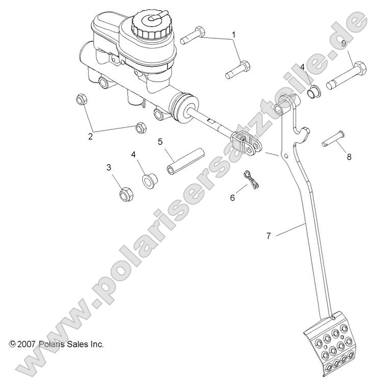 BRAKES, PEDAL AND MASTER CYLINDER MOUNTING