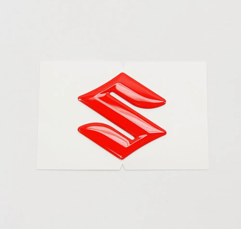 Suzuki Original - S - Emblem 3D Aufkleber hellrot