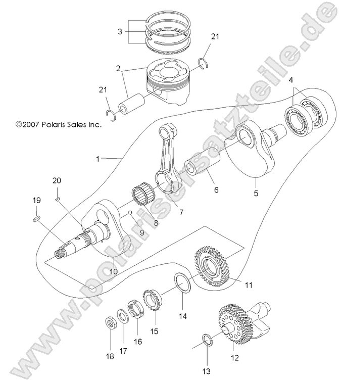 ENGINE, CRANKSHAFT and PISTON ENGINE, CRANKSHAFT and PISTON