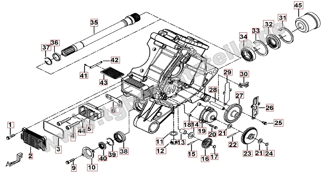 Motorgehäuse links Motorgehäuse links