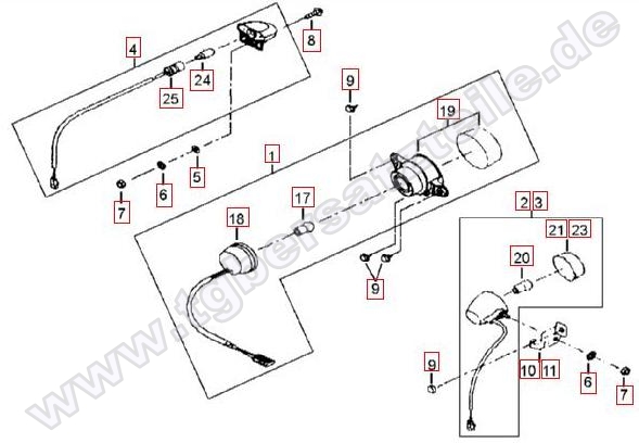 Rücklicht-Blinker hinten