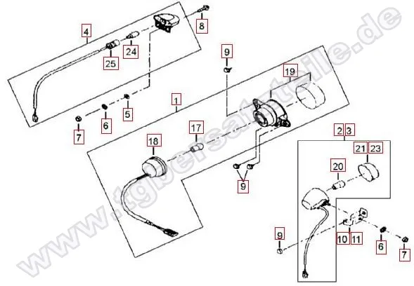 Rücklicht-Blinker hinten Rücklicht-Blinker hinten