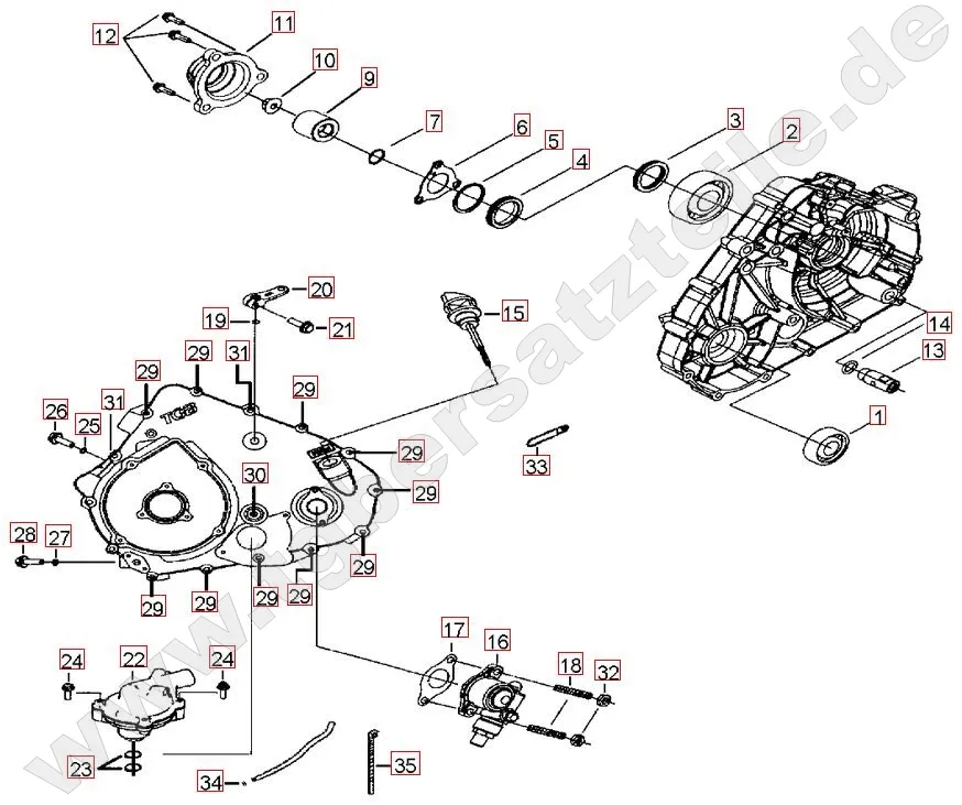 Wasserpumpe - Tachoantrieb Wasserpumpe - Tachoantrieb
