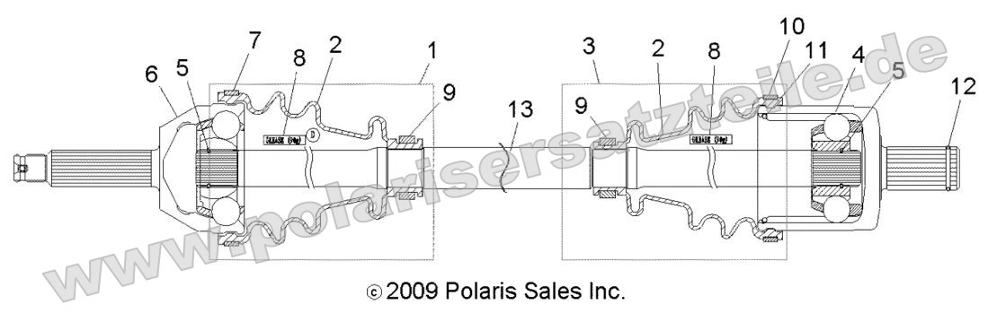 Drive Train, Front Drive Shaft Drive Train, Front Drive Shaft