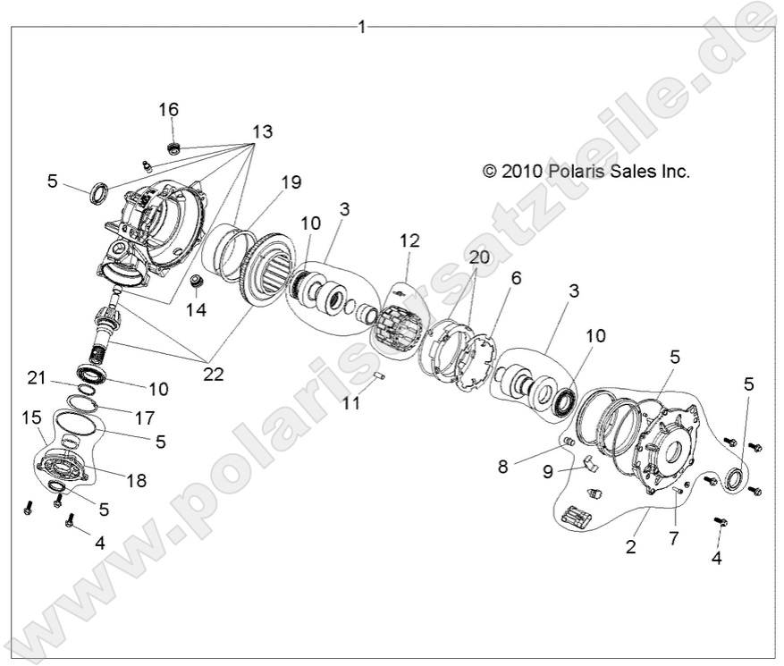 DRIVE TRAIN, FRONT GEARCASE (Built 9/28/10 and After)