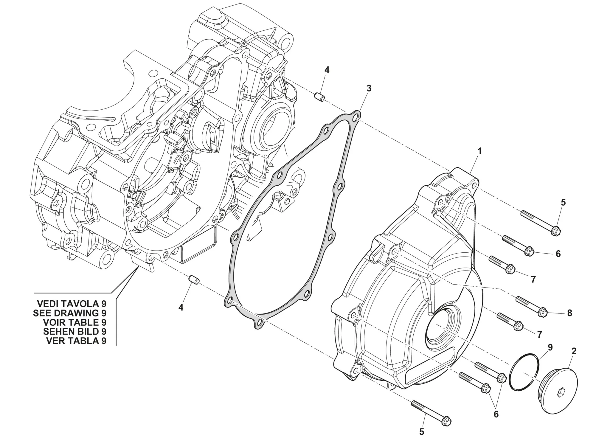 Motordeckel links Motordeckel links