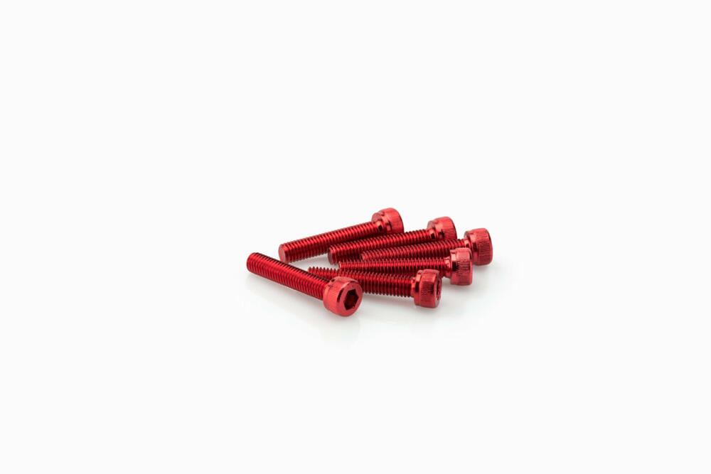 PUIG INBUS-SCHRAUBEN-KIT M5X25MM. ROT - 0185R
