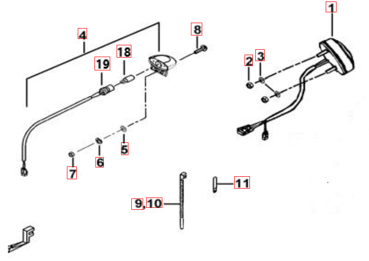 Rücklicht ohne Nebelschlussleuchte