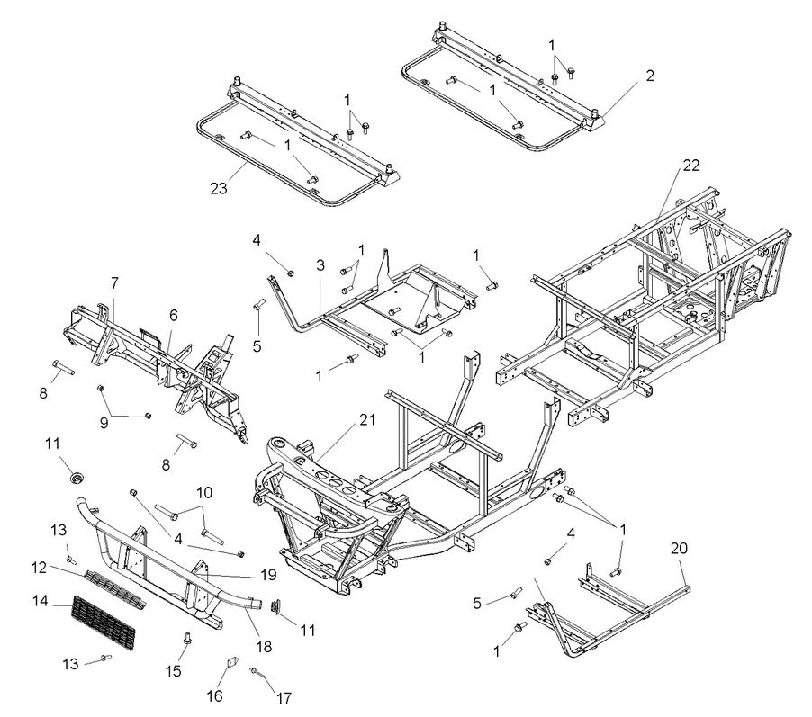 CHASSIS, FRAME AND FRONT BUMPER