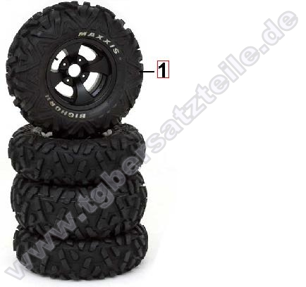 Reifensatz mit Felgen Maxxis Bighorn