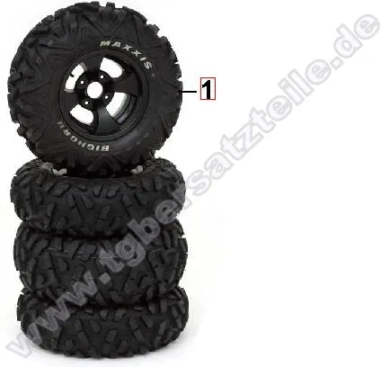 Reifensatz mit Felgen Maxxis Bighorn