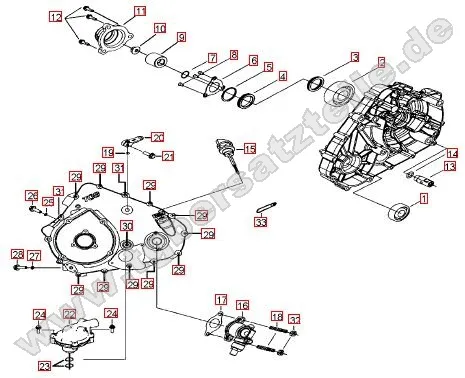 Wasserpumpe-Handstartereingriffsrad-Tachoantrieb Wasserpumpe-Handstartereingriffsrad-Tachoantrieb