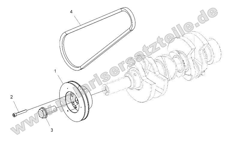 Engine, Drive Pulley and Drive Belt Engine, Drive Pulley and Drive Belt