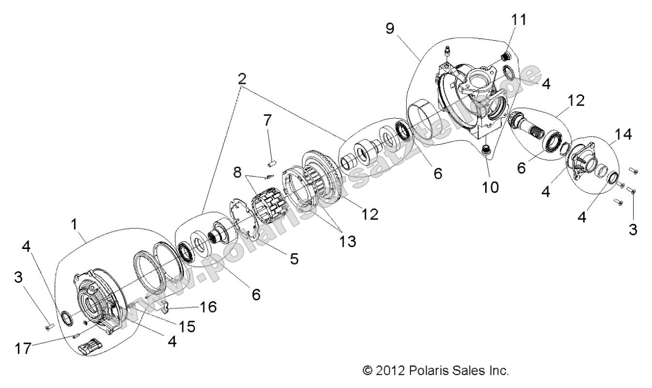 Drive Train, Front Gearcase Internals