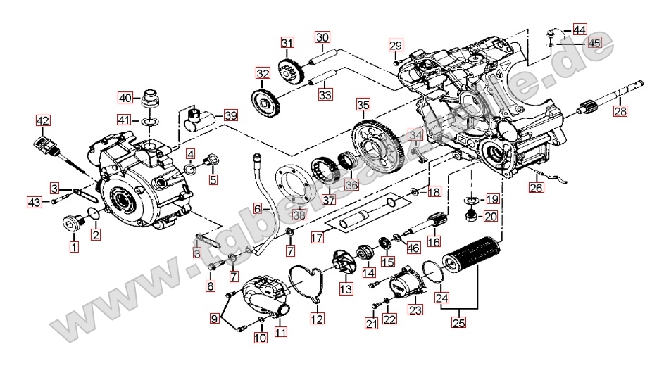 Motorgehäuse rechts