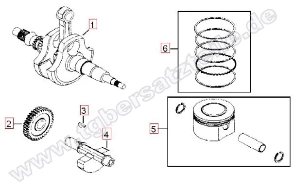 Kurbelwelle-Kolben Kurbelwelle-Kolben
