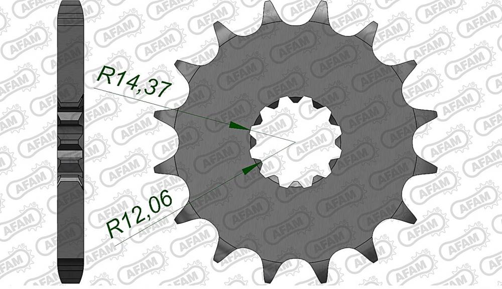 AFAM Kettensatz Stahl 530 XHR2-G 17x41 - Kawasaki ZZR 1400 /ABS 2006-11