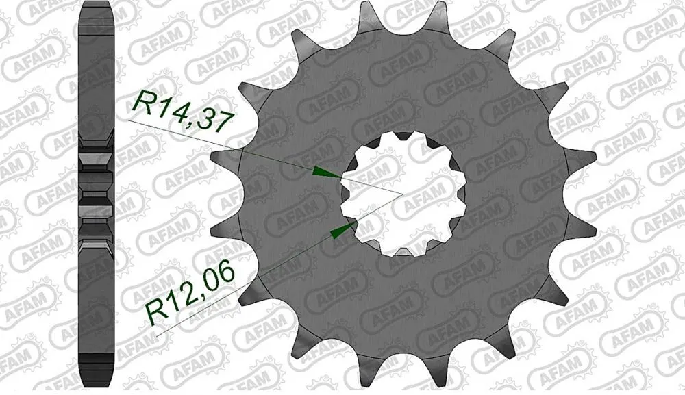 afam_ritzel_vorne_24601 AFAM Kettensatz Stahl 530 XHR2-G 17x41 - Kawasaki ZZR 1400 /ABS 2006-11