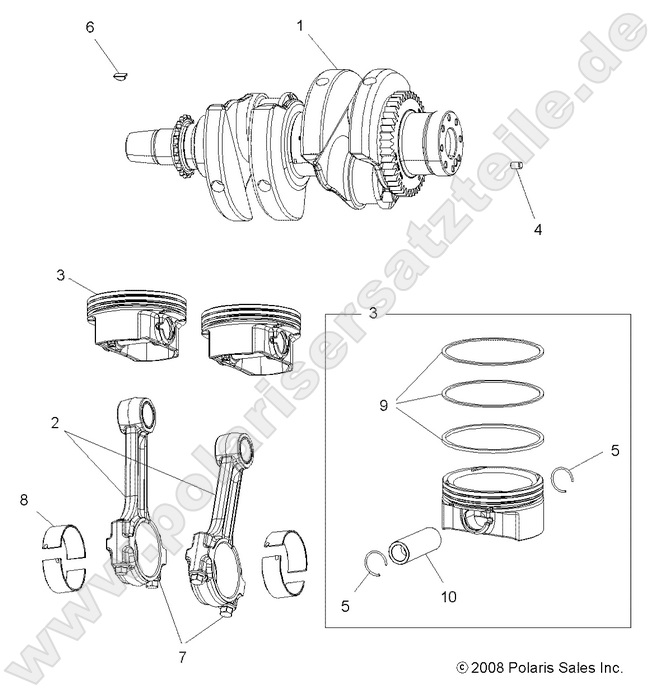 ENGINE, CRANKSHAFT and PISTON ENGINE, CRANKSHAFT and PISTON