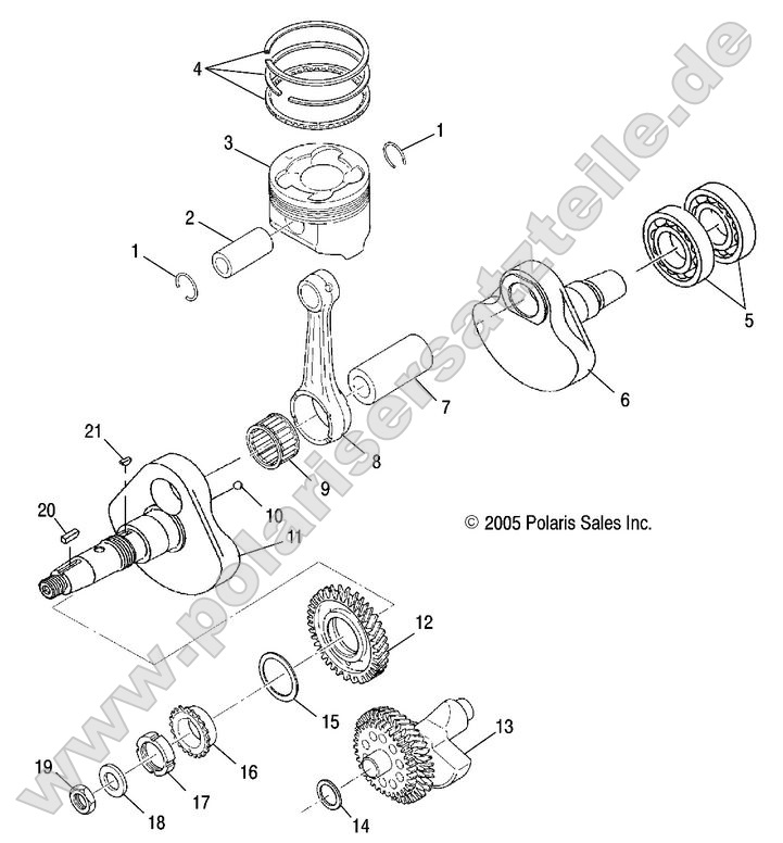 Engine, Crankshaft and Piston