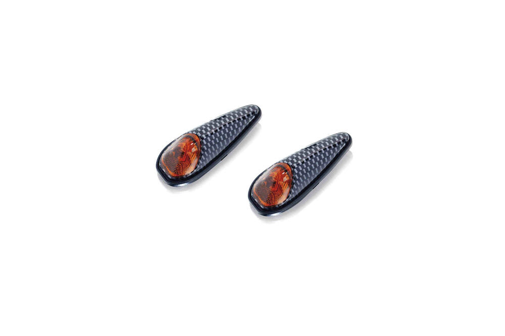 PUIG BLINKER FULL SPEED CARBON CRISTAL ORANGE - 1077T