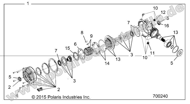 Drive Train, Front Gearcase Internals Drive Train, Front Gearcase Internals